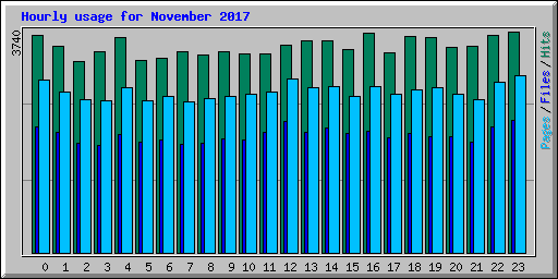 Hourly usage for November 2017