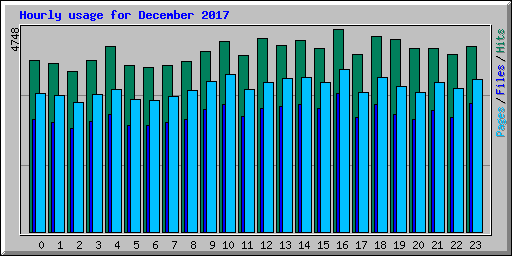 Hourly usage for December 2017