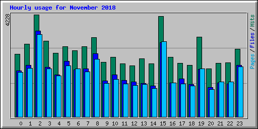 Hourly usage for November 2018