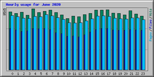 Hourly usage for June 2020