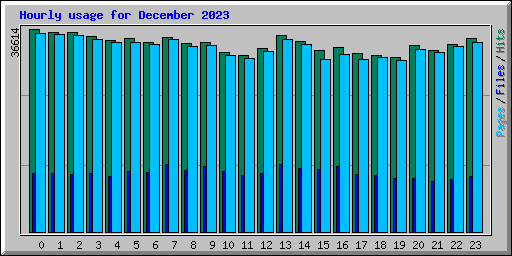 Hourly usage for December 2023